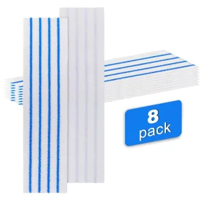 100% Microfiber Rectangle Disposable Mop Pads with Hook and Loop for Floor Cleaning