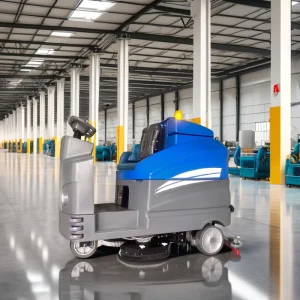 1050 Ride-On Industrial Floor Scrubber and Tile Cleaner Machine for Warehouses