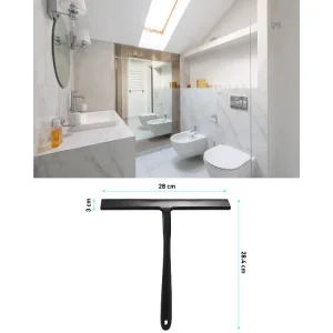 11-Inch Bathroom Glass and Ceramic Floor Silicone Squeegee