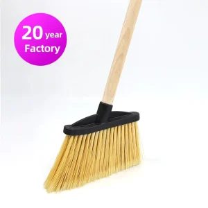 11 Inch Yellow PP Flowering Broom Head with Strong Metal Handle for Indoor Outdoor Floor Cleaning