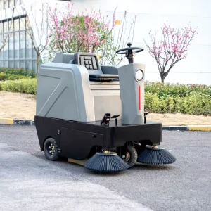 1250mm Ride-On Electric Self-Propelled Shop Floor Sweeper with 80L Dust Capacity