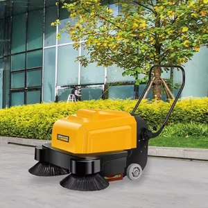 12V Battery-Powered Mini Walk-Behind Road and Floor Sweeper