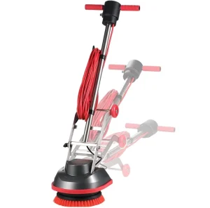 13 Inch Heavy Duty Floor Scrubber & Buffer Machine with Brushless Motor 24 Hours Runtime for Household & Hotel Use