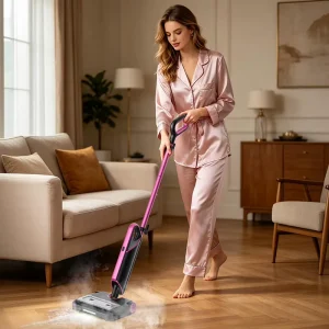 1300W 2 in 1 Vacuum Steam Mop and Sweeper CE High Pressure Electric Steam Cleaner 20s Heat Up for Household Hotel
