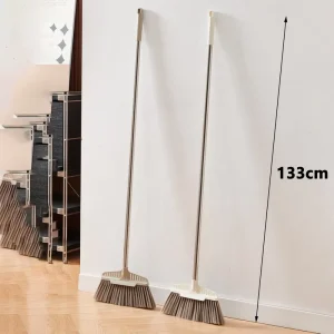 133cm Long Handle Heavy Duty Garage Broom Stainless Steel Household Floor Cleaning Broom