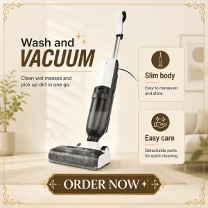1500W Wet Dry Steam Vacuum Cleaner Household Floor Vacuum Mop