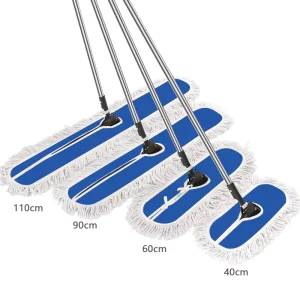16-Inch 40cm Commercial Cotton Microfiber Dust Mop, Washable Industrial Wet Mop