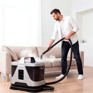 16 kPa Strong-Suction Steam Spot Cleaner Fabric Washing Machine Portable Wet and Dry Cleaner for Carpet and Curtain