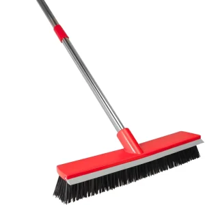 16.5-Inch Heavy Duty Outdoor Floor Brush with 51-Inch Long Handle for Patio, Bathroom, Garage, Tile, Wood, and Stone Floors