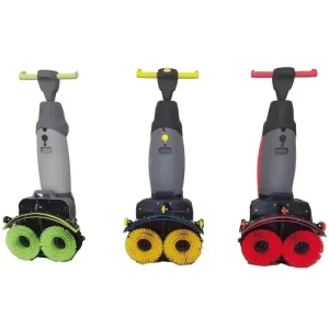 17 Inch Battery Hand Push Walk Behind Small Mini Floor Scrubber Dryer Ceramic Tile Floor Cleaning Polishing Washing Machine