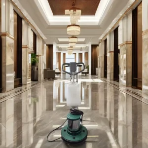 17-Inch Electric Multifunction Floor Polisher with Brush for Tile, Marble, Scrubbing and Burnishing