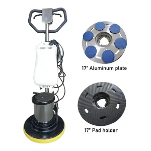 17 Inch Manual Floor Carpet Cleaning and Polishing Buffer Machine with Motor and Gearbox for Hotel Use