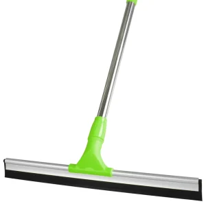 17.2″Professional Floor Scrubber Shower Squeegee Rubber Silicone Broom with Long Stainless Steel Handle for Kitchen Shower Tiles