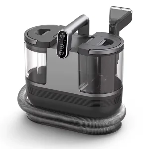 1700W Electric Steam Carpet Cleaner 15Kpa Suction 1600-950ml Water Tank IPX4 Self-Cleaning Metal Carpet Washer