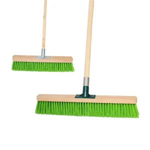 18″ 24″ 36″ Hardwood Outdoor Heavy Duty Industrial Push Broom with Metal Dustpan