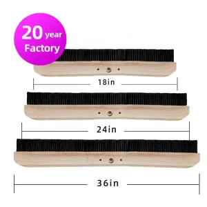 18 24 36 inch Cement brush Floors Yards Factory Direct Green Soft Broom Handle h with Mounting Threads for Concrete