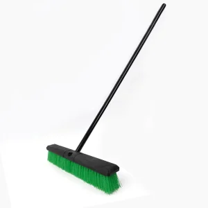 18 24 Inch Outdoor Broom with Durable Plastic Garden Cleaning Brush for Decks Gravel Roads and Ground