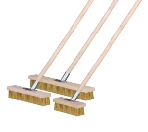 18″ Heavy-Duty Factory Direct Cleaning Floor Soft Brush Hard Long-Handle Push Plastic Broom