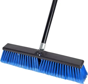 18″ Heavy Duty Factory Direct Cleaning Floor Soft Brush Hard Long Handle Push Plastic Broom