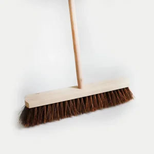 18 Inch Home Cleaning Long Broom Stick Wood Plastic Head Fiber Bristles Dustpan Factory Direct Duty Push Palm Floor Squeegee