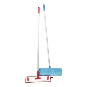 18″ Professional Microfiber Mop Floor Cleaning Mop Flat Mop with Stainless Steel Handle Reusable Washable Mop Pads