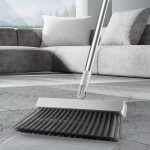 180-Degree Rotatable Broom Dustpan Combo Set Long Handle PP Floor Cleaning Tool