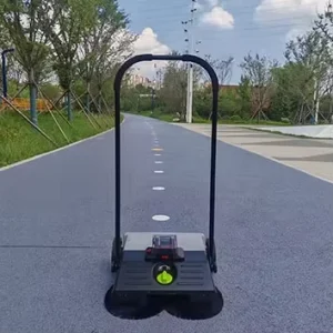 18V Rechargeable Manual Artificial Turf Sweeper with Plastic Construction