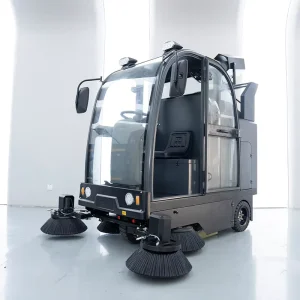 1900mm Electric Industrial High Efficient 48v Ride on Water Cleaning Machine Floor Sweeper Electric Street Sweeper