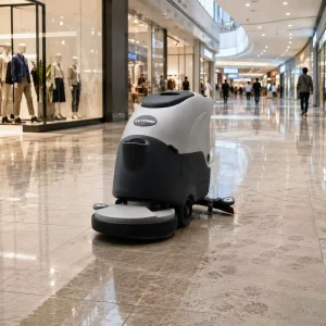 1980 sqm per Hour Floor Scrubbing Machine for Warehouses and Factories