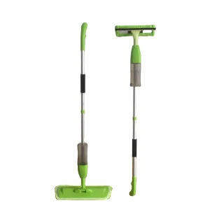 2-in-1 Microfiber Flat Spray Mop with Window Wiper and Squeegee