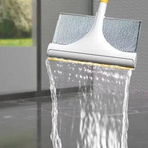 2-in-1 Microfiber Flat Wet/Dry Mop with Long Handle for Wall and Tile Floor Cleaning