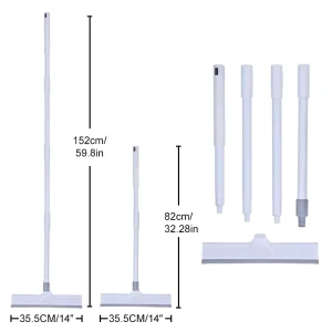2-in-1 Multi-Function Floor Scrub Brush with Stainless Steel Handle