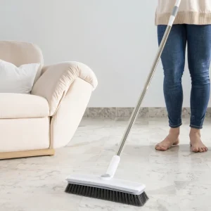 2 in 1 Scrape Brush Stiff Bristles Bathtub Broom Shower Tile Scrubber Rotatable Floor Scrub Brush With Long Handle