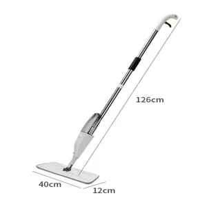 2-in-1 Spray Mop with Reusable Pads for Wet and Dry Cleaning and Disinfection