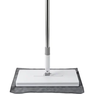 2-in-1 Stainless Steel Self-Clamping Mop with Replaceable Disposable Cloth