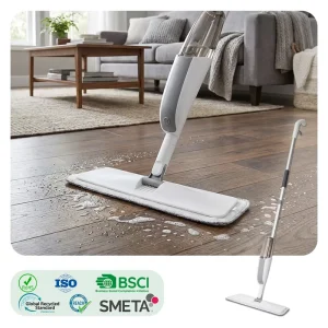 2-in-1 Steel Pole Water Spray Mop for Floor Cleaning