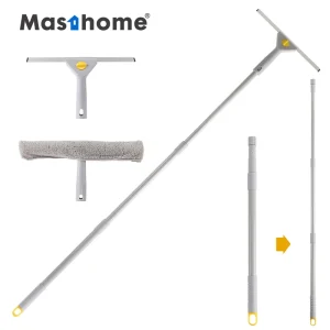 2-in-1 Telescopic Flexible Rubber Shower Squeegee for Doors Floors and Windows