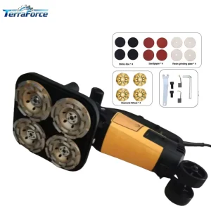 2000W Portable Four-Head Wet and Dry Concrete Floor Grinder and Polisher