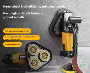 2000W Standing Triangle Grinder Floor Polishing Machine Concrete Diamond Grinding Machine