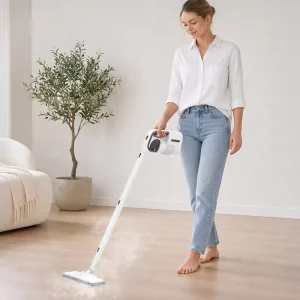 20s Quick Heat 2 in 1 Steam Mop 105°C High Pressure Multifunctional Handheld Steam Cleaner Mop for Hardwood Tile Carpet Floor