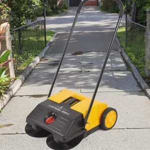 21″ Walk Behind Manual Push Floor Sweeper Indoor Outdoor Use Clean 21″ Sweeping Width Brush Garbage Collector