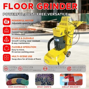 220V 380V Concrete Floor Grinder Floor Polishing Machine