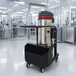 220V Electric HEPA Stainless Steel Mobile Industrial Vacuum Cleaner 100L Capacity for Robotic Welding and Manual Cleaning