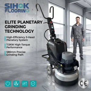 220V Single-Phase 10HP 23-Inch Planetary Concrete Grinder for Floor Preparation Epoxy Removal and Concrete Polishing