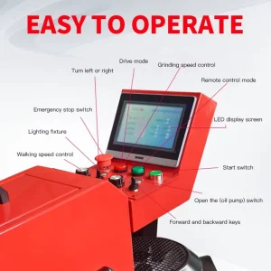 22KW*2 Dual-Motor 1700mm Ride-On Floor Polishing Machine with 55KW VFD