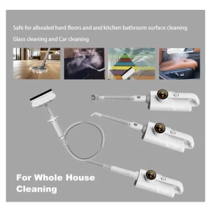 230°F Floor Steamer Deep Cleaning 1500w Steam Mop 10 in 1Accessories 30s Heat 400ml tank 3.5bar Factory Direct