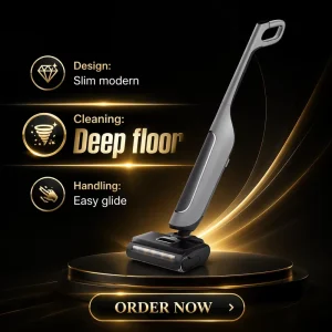 23kPa Cordless Steam Mop & Wet Dry Vacuum Cleaner With Self Cleaning HEPA Filtration LED Light Brushless Motor Voice Assistant