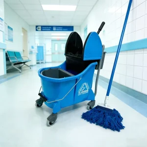 24 30 L Heavy Duty 360 Flat Mop Bucket Set Industrial Commercial Grade Multi Purpose Rotary Water Saving System Home Business