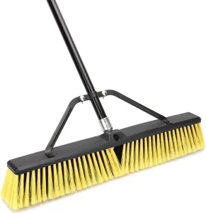 24″ Heavy Duty Factory Direct Floor Push Broom with Long Handle