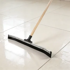 24-Inch Heavy-Duty Floor Squeegee with 55cm Rubber Blade and Wooden Handle Factory Direct